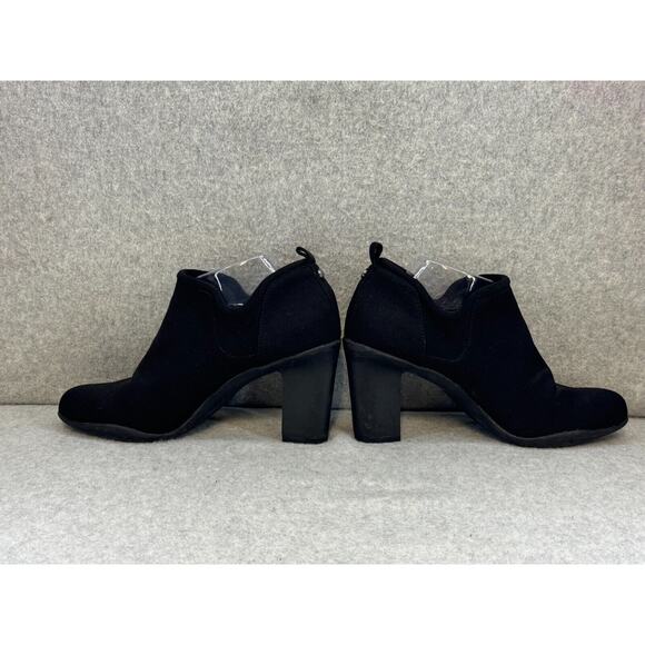 AK Anne Klein Sport Kerry - Black Round Toe PULL ON Ankle Bootie Heels - 10M - Picture 4 of 8